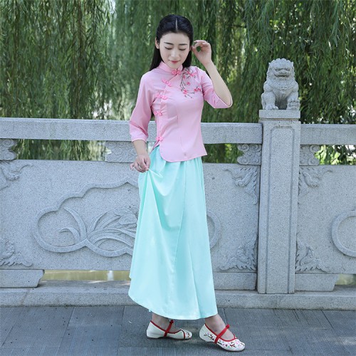 Women's chinese traditional qipao dresses stage performance ancient china princess performance dress costumes